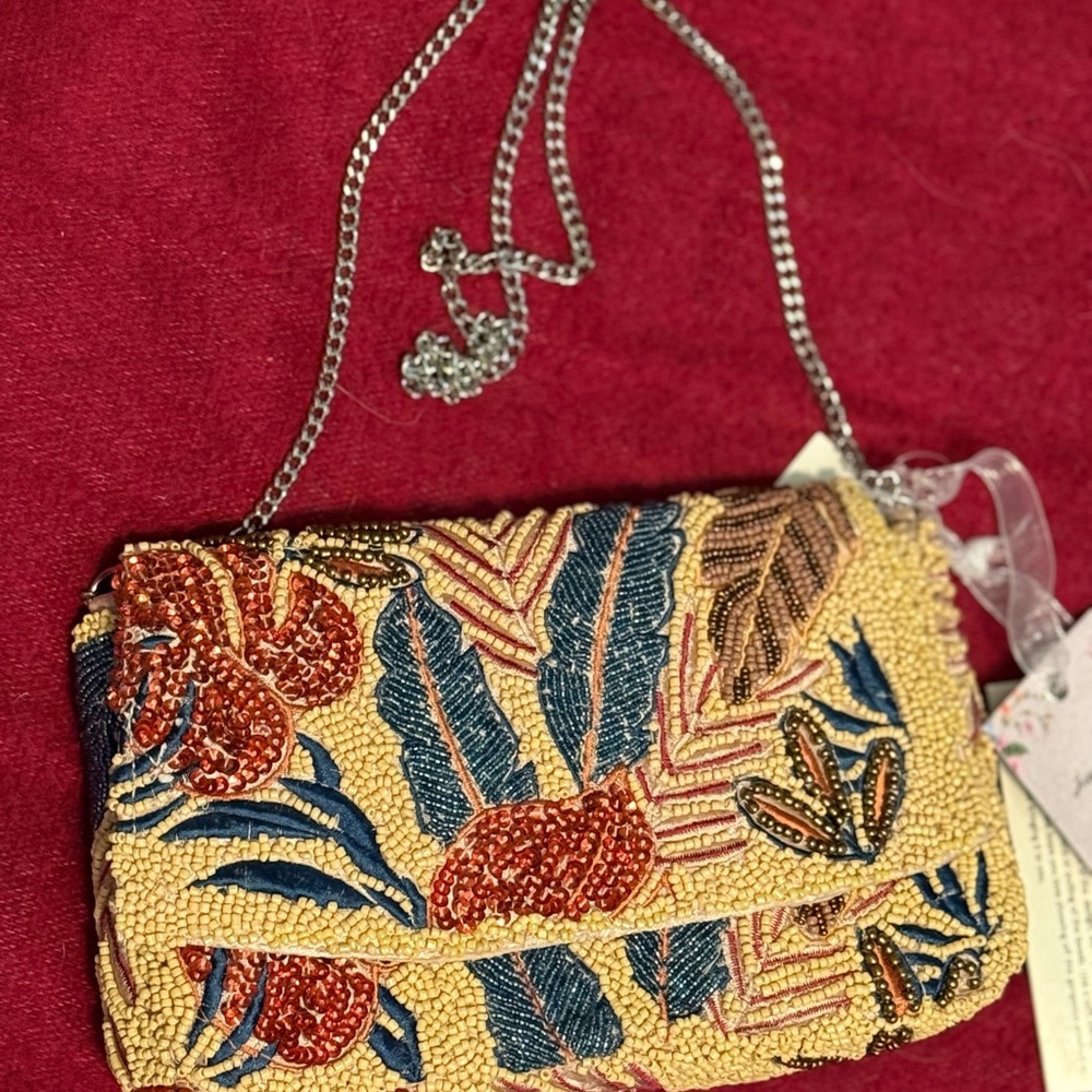 Floral Embroidered Crossbody Bag